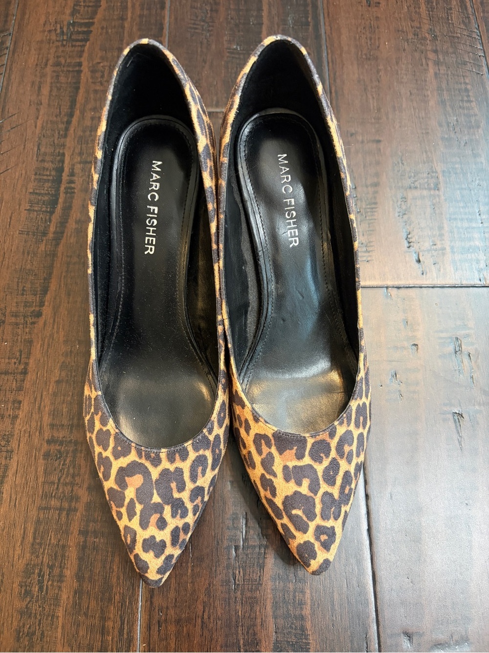 Marc Fisher Leopard Print Block Heel Pumps Classic Sexy Elegant Anima Print 90’s - Picture 9 of 10